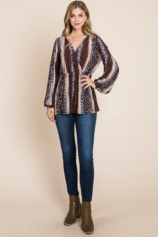 Sleek Wrap Tunic Top by Bombom