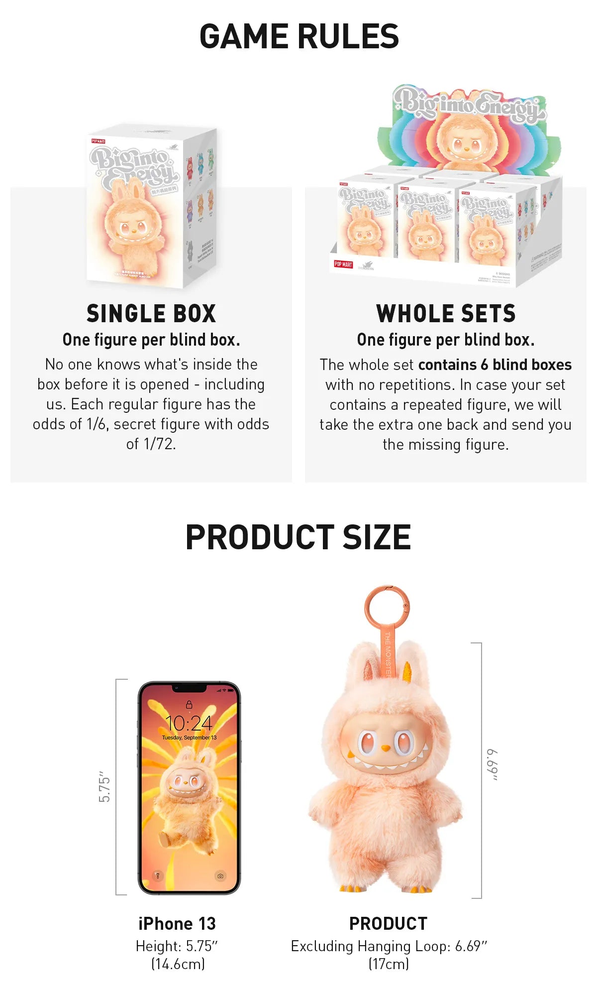 THE MONSTERS - Big into Energy Series - Vinyl Plush Pendant Blind Box