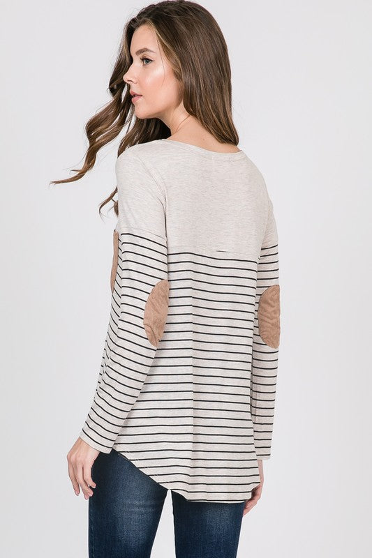 Stripe Panel Pocket Top by Simi Bloom