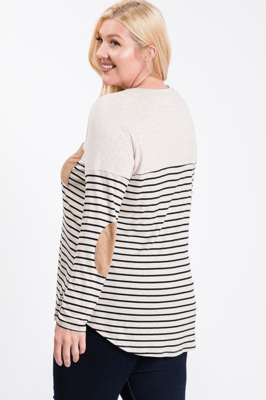 Stripe Panel Pocket Top by Simi Bloom