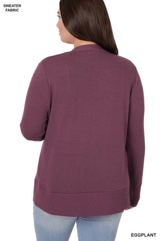 Snap Sweater Cardigan by Zenana