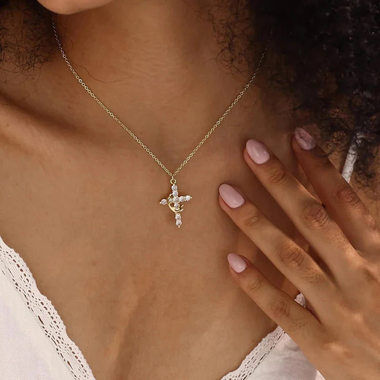 Crown + Cross Necklace