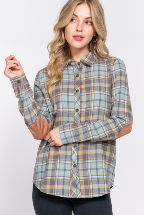 Long Sleeve Button Down by Active Basic